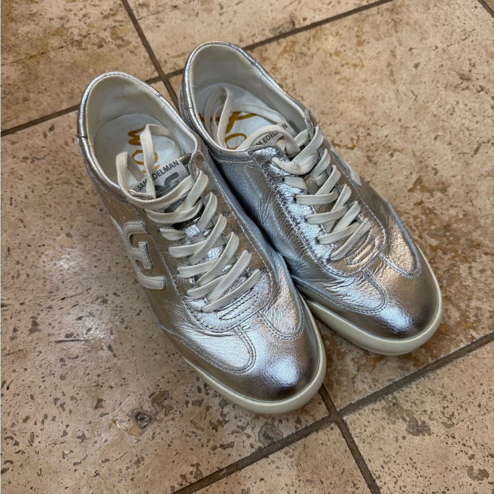 Sam Edelman Silver Athletic Shoes